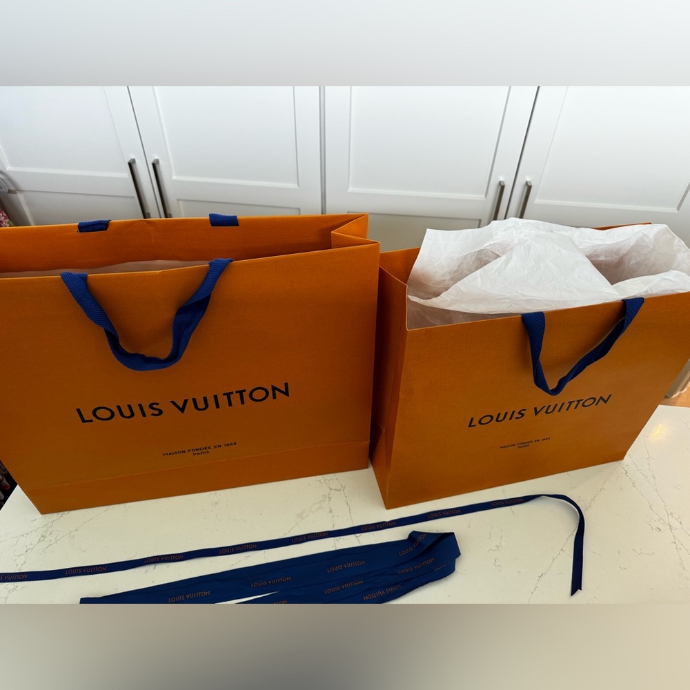 Authentic Louis Vuitton shopping bags